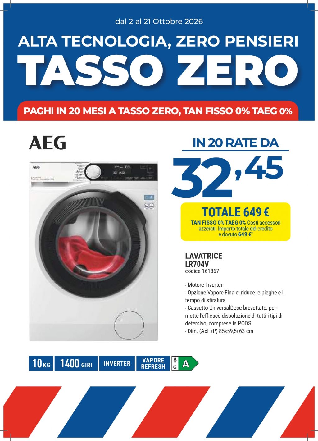 LAVATRICE AEG LR704V